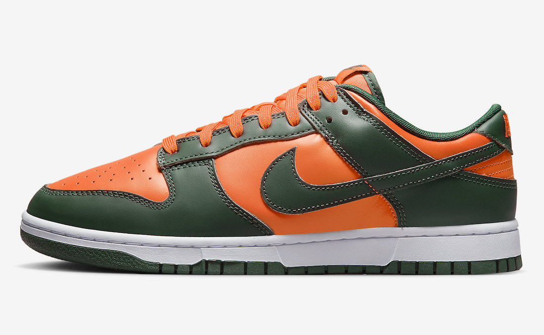 Nike Dunk Low Miami Hurricanes DD1391-300 Release Date