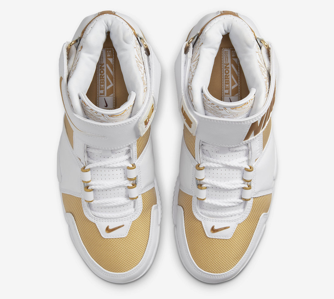 Nike LeBron 2 Maccabi White Metallic Gold DJ4892-100 Release Date