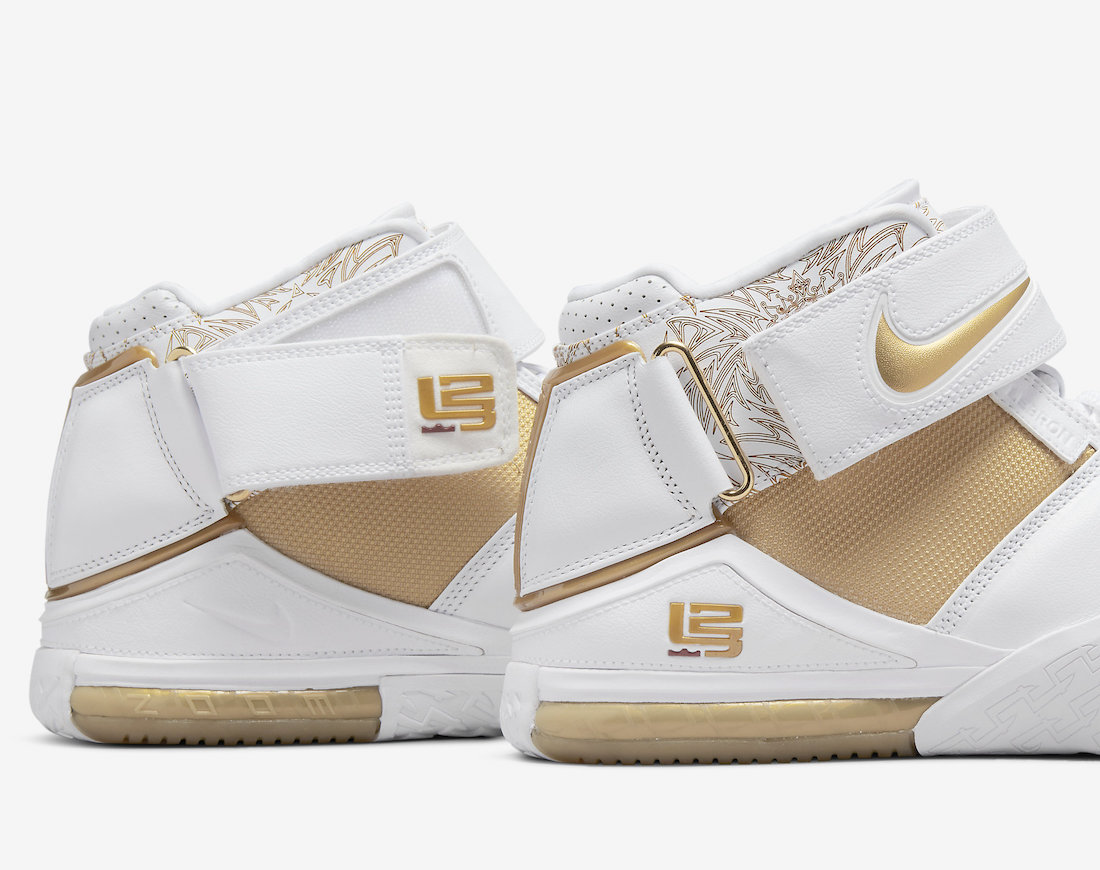 Nike LeBron 2 Maccabi White Metallic Gold DJ4892-100 Release Date