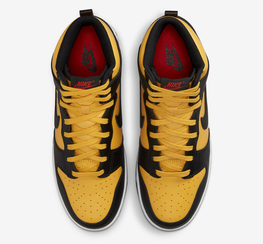 Nike Dunk High Reverse Goldenrod University Gold Black DD1399-700 Release Date