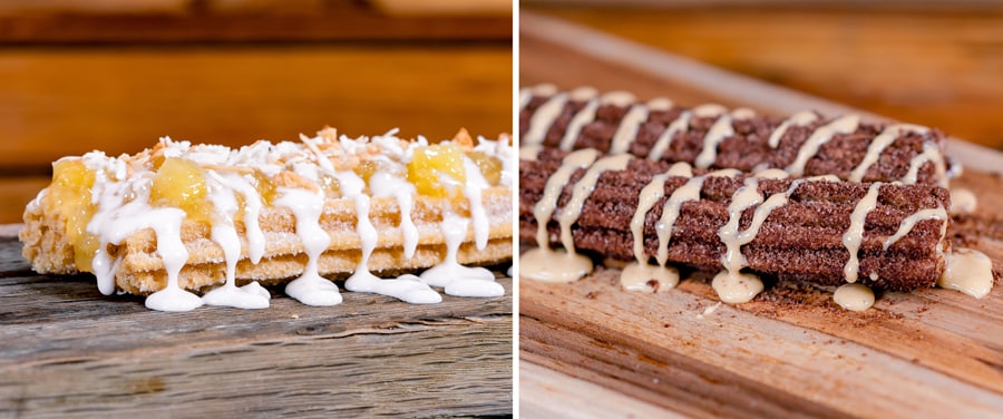 Pineapple-coconut Churro and Tiramisu Churro