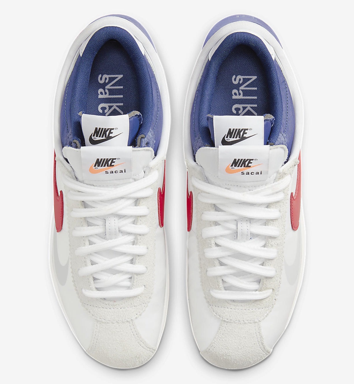 Sacai Nike Cortez White Light Cream University Red DQ0581-100 Release Date