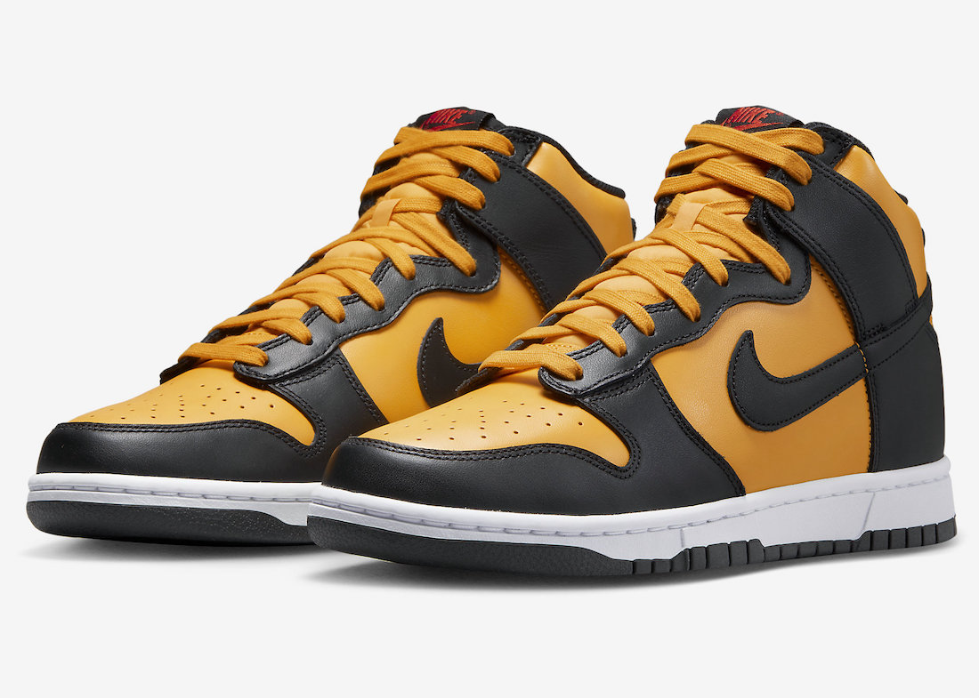 Nike Dunk High Reverse Goldenrod University Gold Black DD1399-700 Release Date