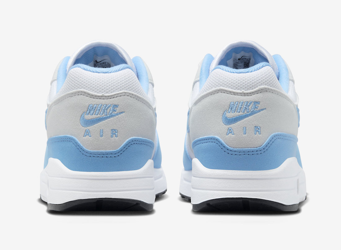 Nike Air Max 1 University Blue FD9082-103 Back Heels with Nike Air Branding