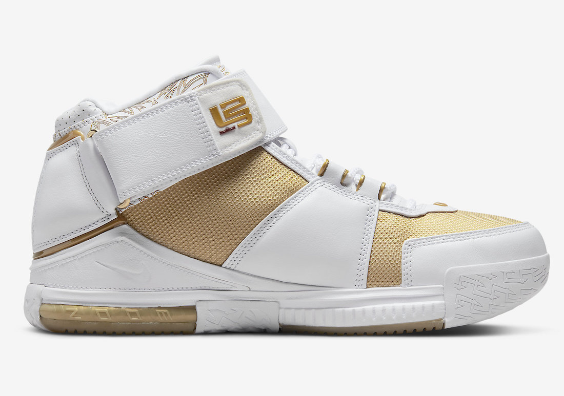 Nike LeBron 2 Maccabi White Metallic Gold DJ4892-100 Release Date