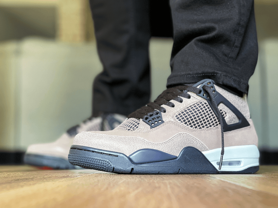 r/Sneakers - Air Jordan Retro 4 'Taupe Haze' On Feet w/ Blue + Black Jeans & Other Model Comparison