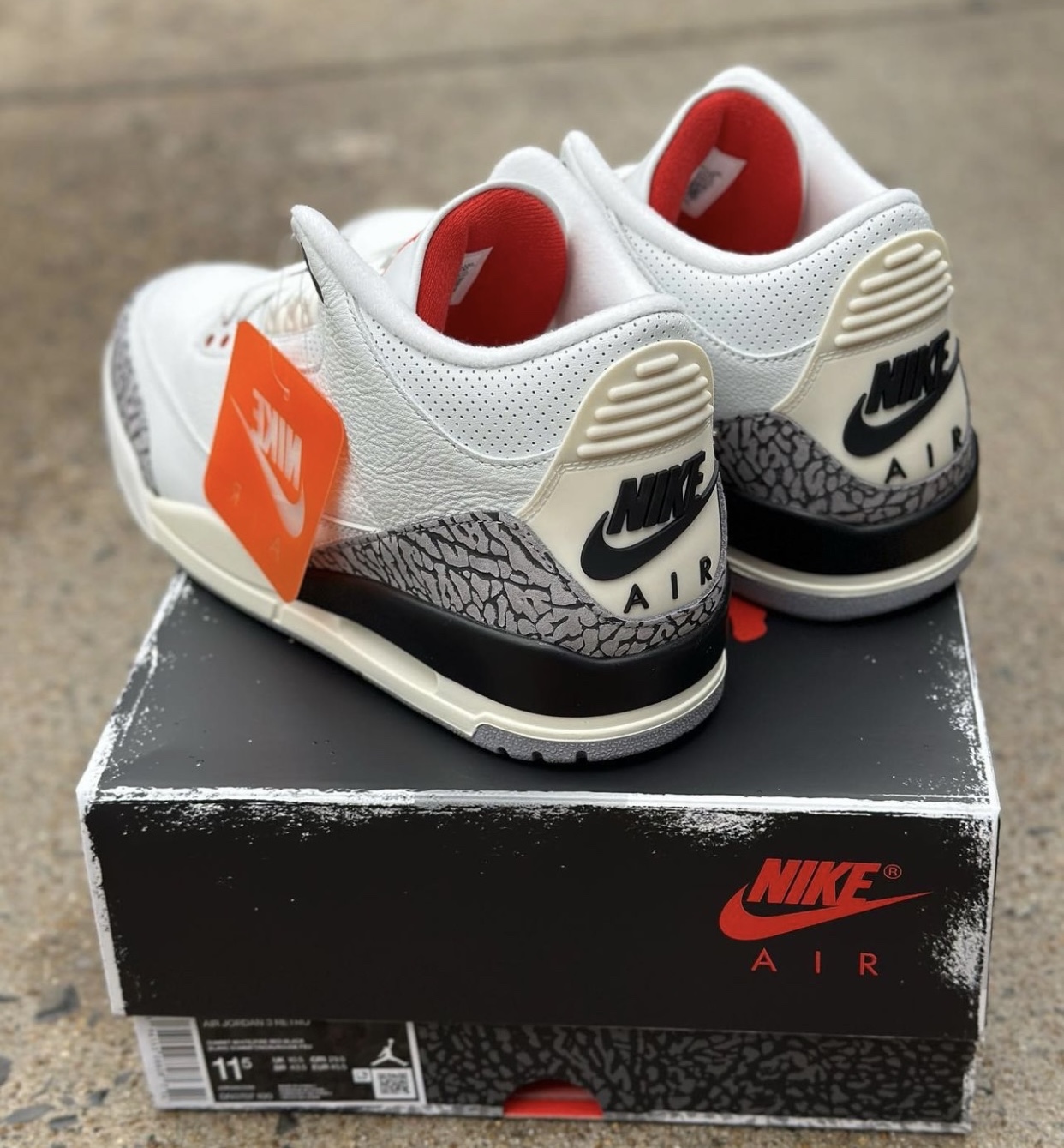 Air Jordan 3 White Cement 2023 DN3707-100 Release Date Hangtag