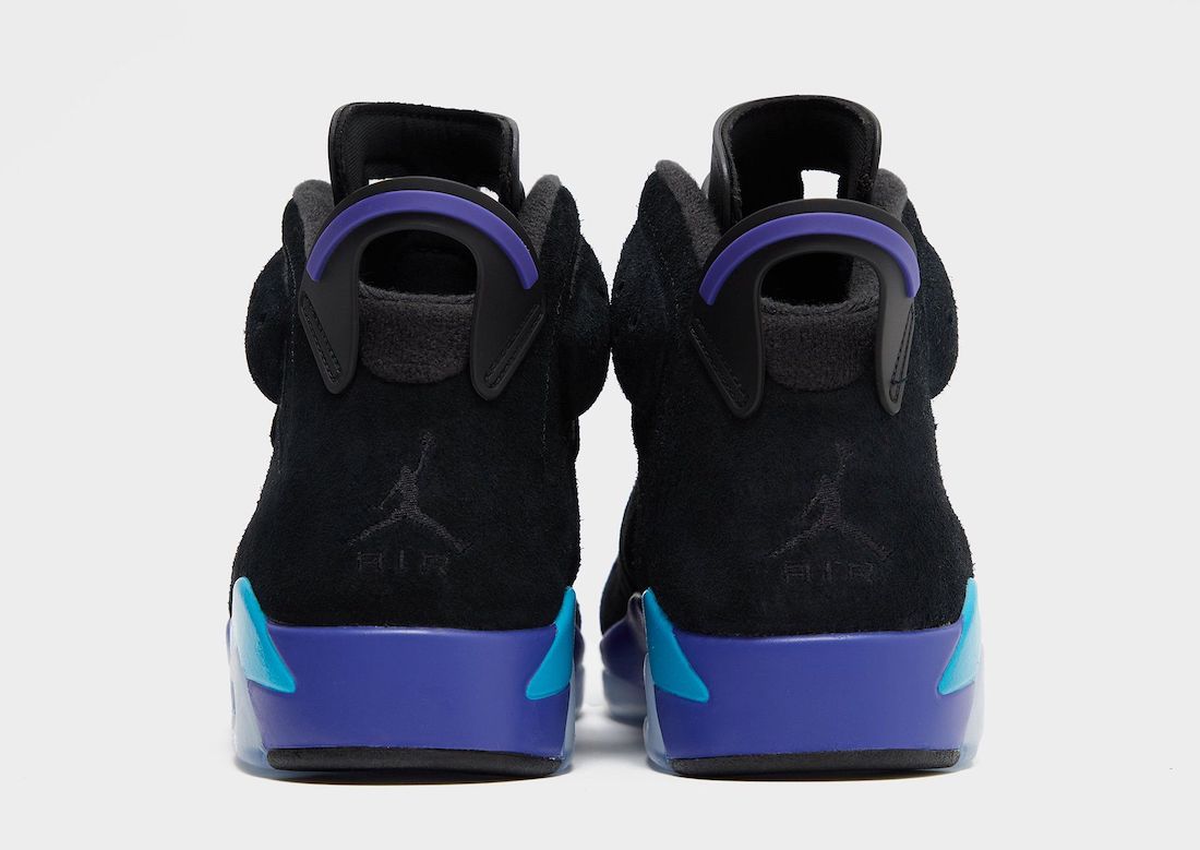 Air Jordan 6 Black Concord Aquatone Back Heels