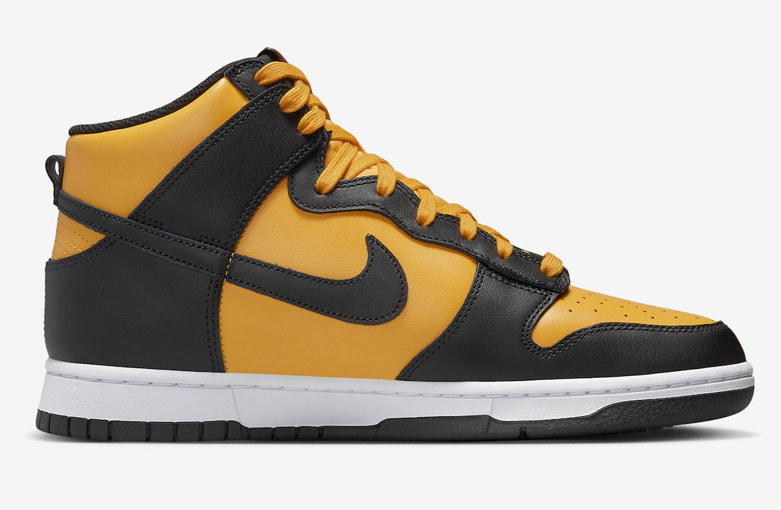 Nike Dunk High Reverse Goldenrod University Gold Black DD1399-700 Release Date