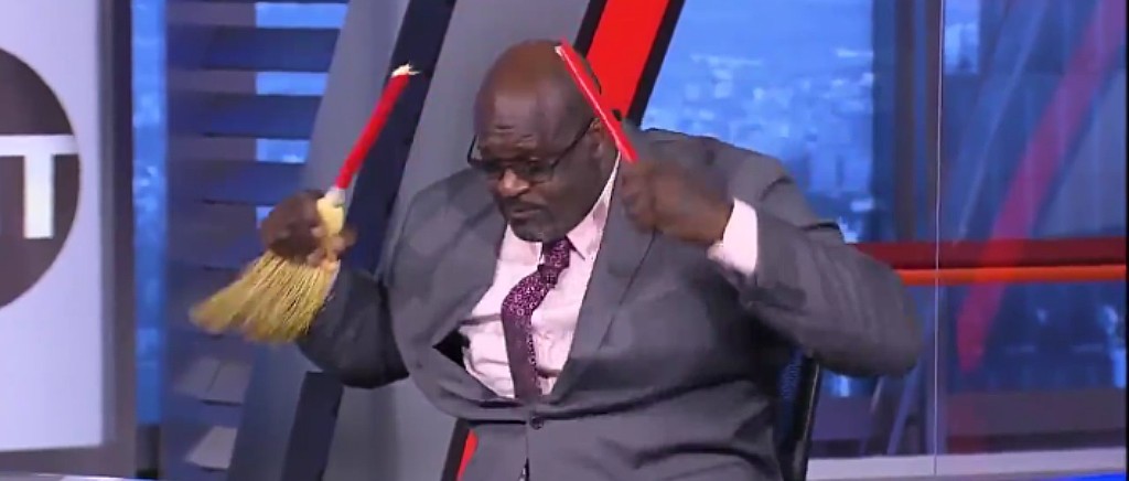 Shaq Wouldn't Stop Breaking Brooms On 'Inside The NBA'