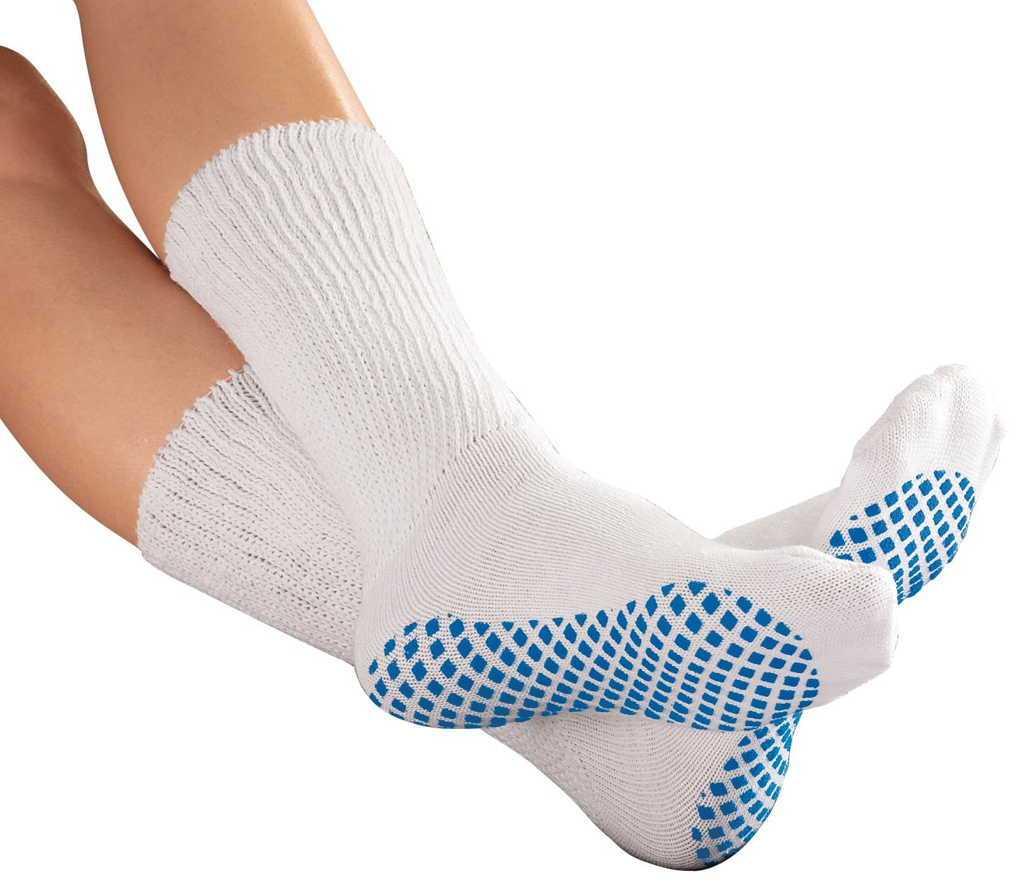 Easy Comforts - Diabetic Slipper Socks with Gripper Soles - Walmart.com -  Walmart.com