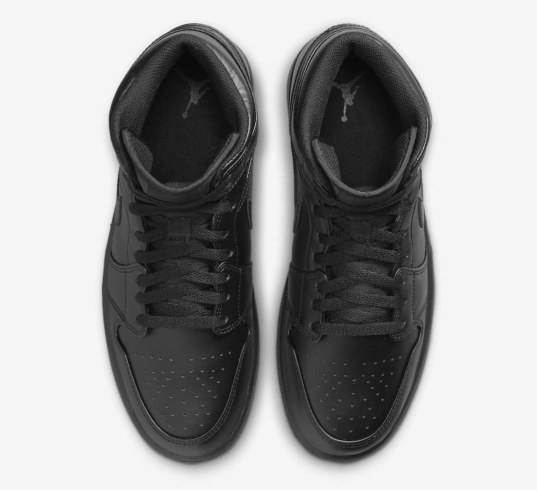 Air Jordan 1 Mid Triple Black 554724-093 Release Date