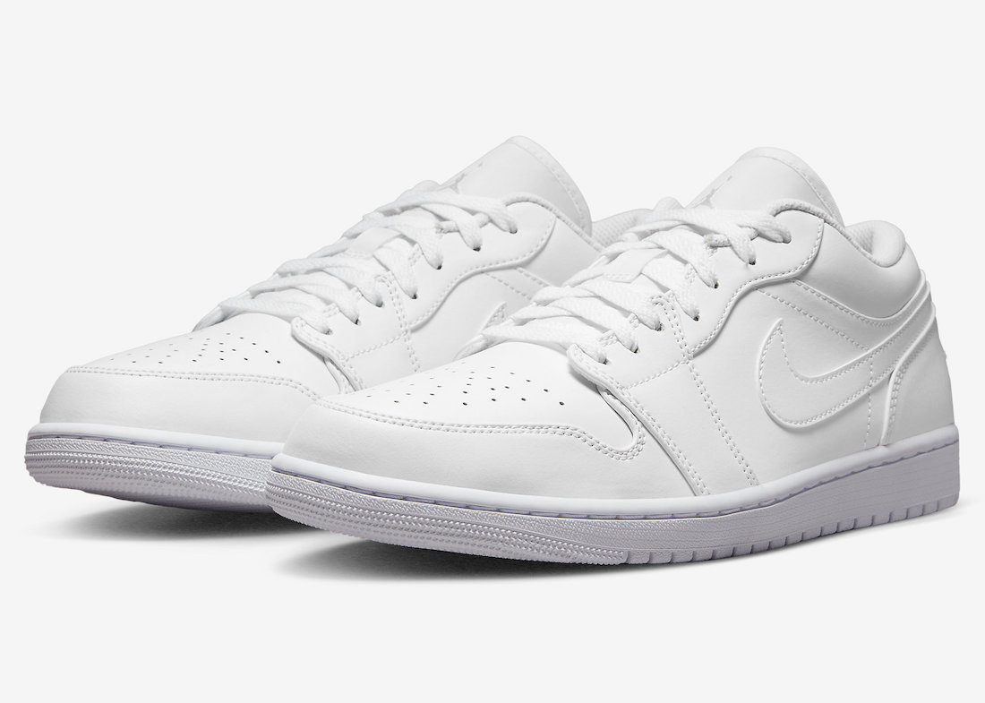 Air Jordan 1 Low Triple White 553558-136 Release Date