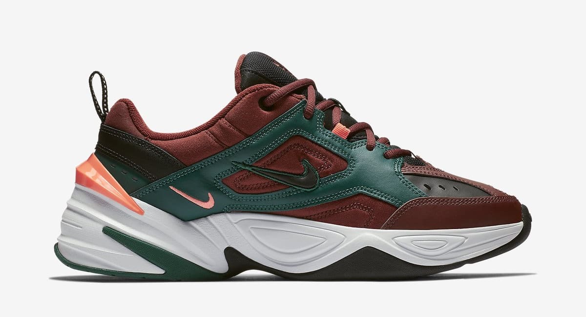 nike-m2k-tekno-pueblo-brown-rainforest-bright-mango-black-lateral