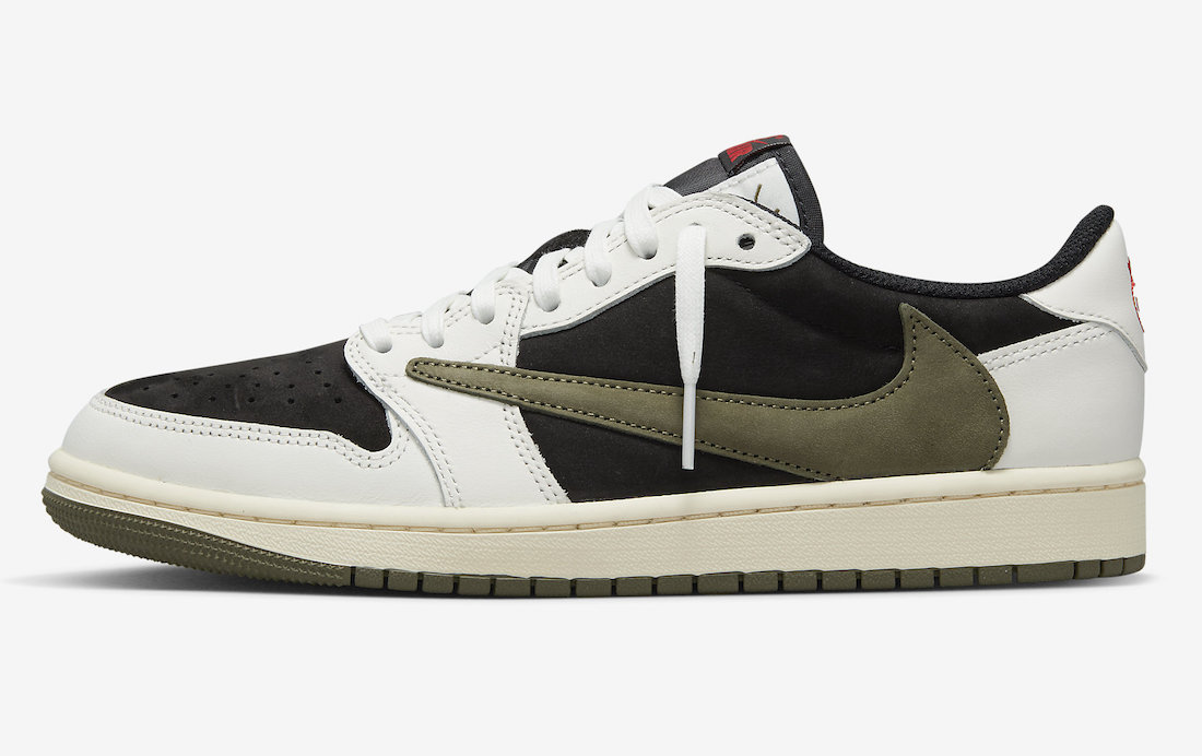 Travis Scott Air Jordan 1 Low OG Olive Release Date DZ4137-106