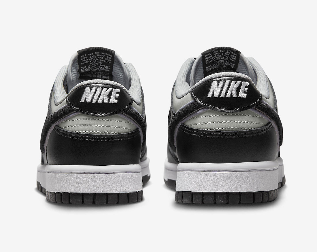 Nike Dunk Low Chenille Swoosh Grey Black DQ7683-001 Release Date