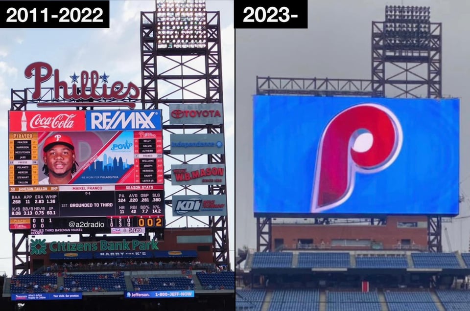 r/phillies - The new scoreboard is looking awesome!