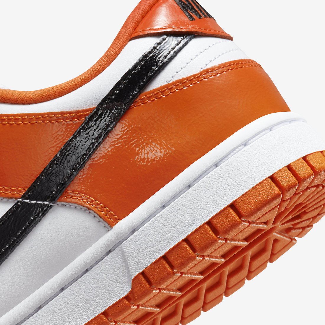 Nike Dunk Low White Orange Black Patent DJ9955-800 Release Date